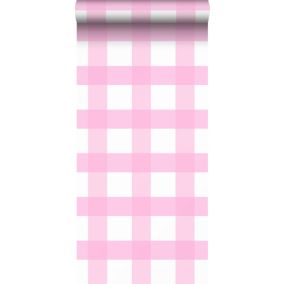 Sanders & Sanders papier peint à carreaux rose clair - 53 cm x 10,05 m - 935248