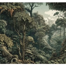 Sanders & Sanders papier peint panoramique jungle vert foncé - 3 x 2.79 m - 950025