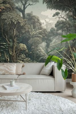 Sanders & Sanders papier peint panoramique jungle vert foncé - 3 x 2.79 m - 950025