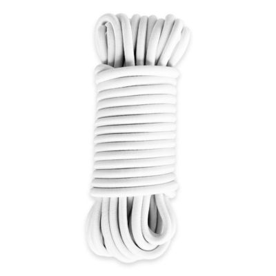 Sandow élastique Blanc 15 mètres - Qualité PRO TECPLAST 9SW - Tendeur pour bâche de diamètre 9 mm