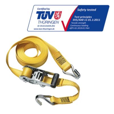 Sangle à Cliquet Master Lock 3223EURDAT - 2,5m X 25mm, Capacité 400kg, Certifiée TÜV