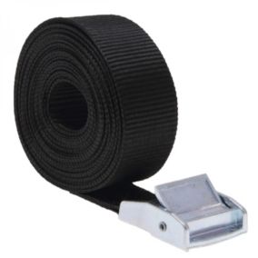 Sangle d'arrimage avec boucle - 25 mm x 5 m - Noir - Linxor