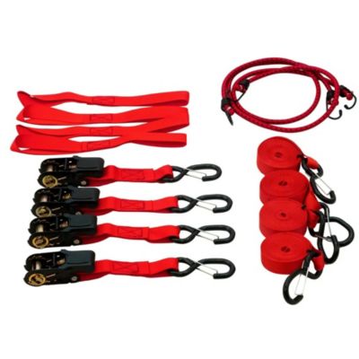 Sangle d'arrimage à cliquet 4,5 mètres x4 avec sandows x2