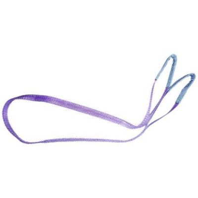 Sangle de levage plate 30 mm x 2 m, capacité 1 000 kg, boucles renforcées, polyester violet