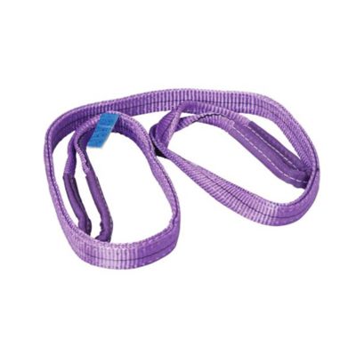 Sangle élingue plate double de levage avec boucles  - 1T - Longueur 2m