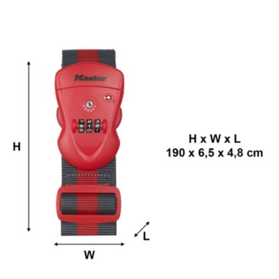 Sangle pour bagages à combinaison TSA 2 m Master Lock