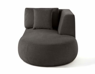 Santorini - module d'assise méridienne droit - en tissu texturé - Lisa Design