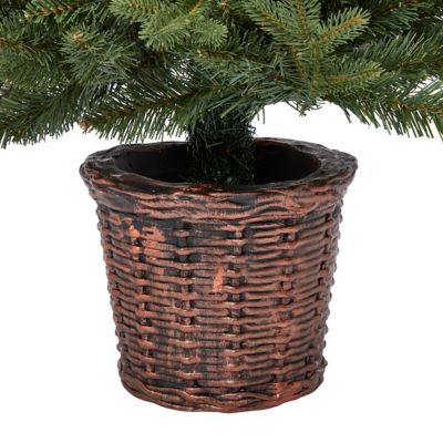 Sapin artificiel Argyll coloris vert Ø.60 x H.91 cm support inclus