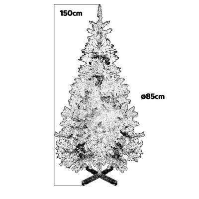 Sapin artificiel enneigé Frankystar Prancer 150 cm 85 cm 450 brins