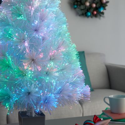 Sapin Fibre Optique Blanc