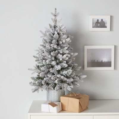 Sapin artificiel floqué Argyll Ø.60 x H.91 cm support inclus