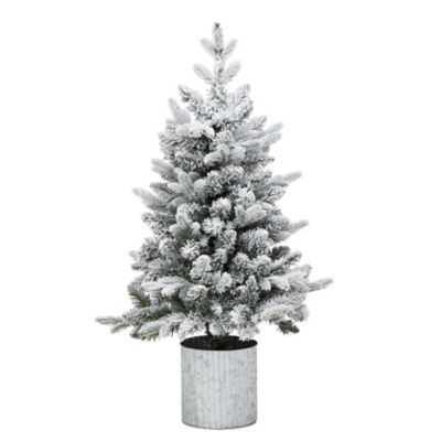 Sapin artificiel floqué Argyll Ø.60 x H.91 cm support inclus