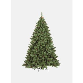 Sapin de Noël 120 cm Lapland, Pin artificiel, Arbre à effet réel, Sapin de Noël, 89x89 h120 cm, Vert