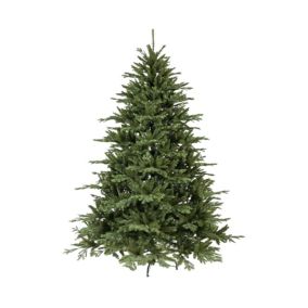 Sapin de Noël 150 cm Snowflake, Pin artificiel, Arbre à effet réel, Sapin de Noël, 124x124 h150 cm, Vert