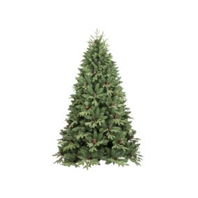 Sapin de Noël 180 cm Silent Night, Pin artificiel, Arbre à effet réel, Sapin de Noël, 122x122 h180 cm, Vert