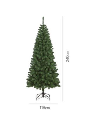 Sapin de Noël 240 cm Comet, Pin artificiel, Arbre à effet réel, Sapin de Noël, 109x109 h240 cm, Vert