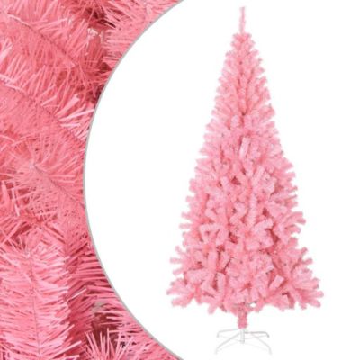 Sapin de Noël artificiel avec support rose 180 cm PVC vidaXL