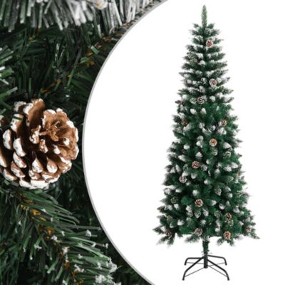 Sapin de Noël artificiel avec support Vert 210 cm PVC vidaXL