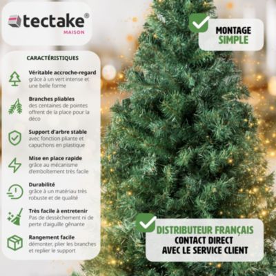 Sapin de Noël artificiel et vert vert