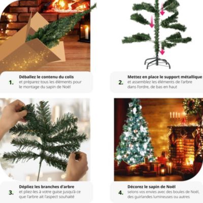 Sapin de Noël artificiel et vert vert