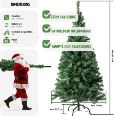 Sapin de Noël artificiel et vert vert
