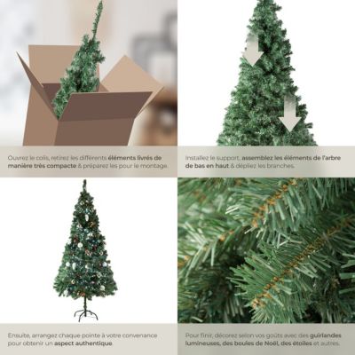 Sapin de Noël artificiel et vert vert