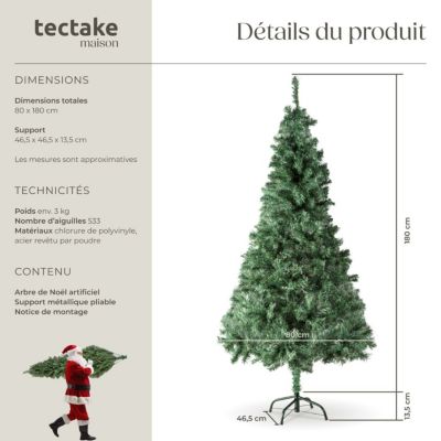 Sapin de Noël artificiel et vert vert
