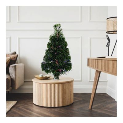 Sapin de Noël artificiel Fibre Optique - secteur H60 - HOMEA - Sapin artificiel lumineux Multicolore Vert