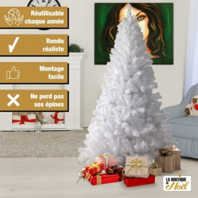 Sapin de Noël Artificiel Haut de Gamme - Réaliste, Facile à Monter - Décoration Intérieure