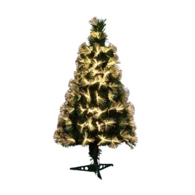 Sapin de Noël artificiel Las Vegas - Fleurs fibre optique blanc secteur H90 - HOMEA - Guirlande lumineuse led Blanc Blanc