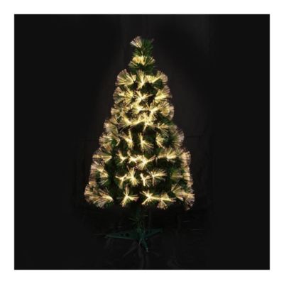 Sapin de Noël artificiel Las Vegas - Fleurs fibre optique blanc secteur H90 - HOMEA - Guirlande lumineuse led Blanc Blanc