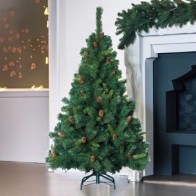 Sapin de noël avec pommes de pin (210 cm - Vert)