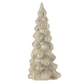 Sapin de Noël Brillant Déco "Givré" 20cm Argent