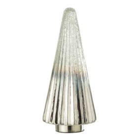 Sapin de Noël Déco Côtelé "Althea" 36cm Argent