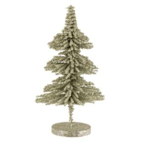 Sapin de Noël Déco "Paillettes" 44cm Vert Clair