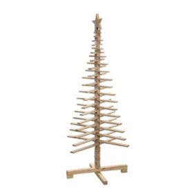 Sapin de Noël en Bois "Articulé" 150cm Naturel