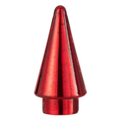 Sapin de Noël en Verre "Led" 19cm Rouge