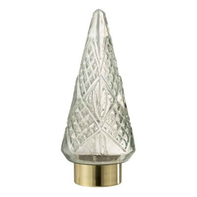 Sapin de Noël en Verre "Led" 35cm Transparent