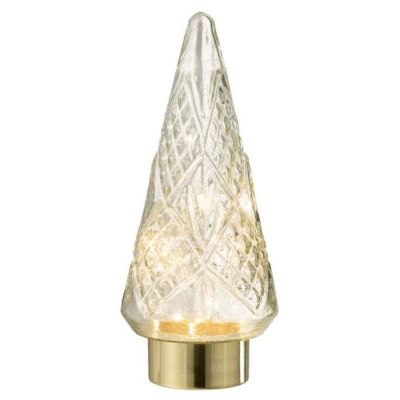 Sapin de Noël en Verre "Led" 35cm Transparent