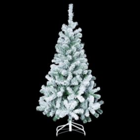 Sapin de Noël Enneigé "Floque" 210cm Blanc