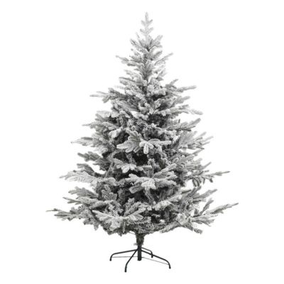 Sapin de noël "frosty" 180cm vert floqué blanc à paillettes - feeric lights & christmas