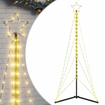 Sapin de Noël à LED 363 LED blanc chaud 182 cm vidaXL