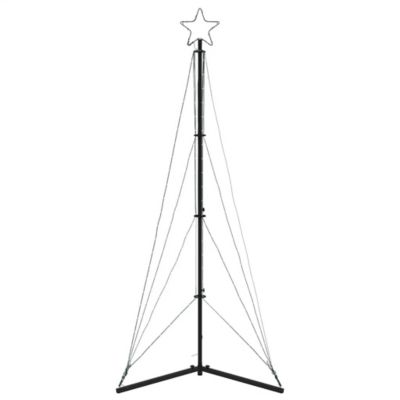 Sapin de Noël à LED 363 LED blanc chaud 182 cm vidaXL