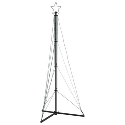 Sapin de Noël à LED 363 LED blanc chaud 182 cm vidaXL