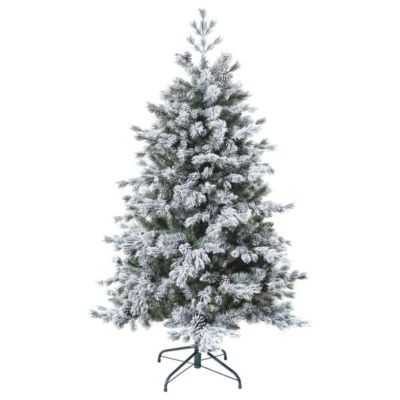 Sapin de Noël Neige Artificielle 180cm Yukon - Pied Métal - Feeric Lights & Christmas