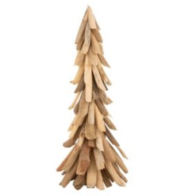 Sapin de Noël à Poser "Bois Flotté" 60cm Naturel