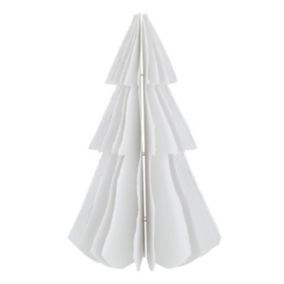 Sapin de Noël à Poser "Mâché" 69cm Blanc