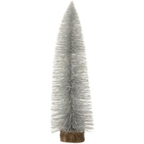 Sapin de Noël à Poser "Paillettes" 61cm Argent