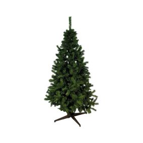 Sapin de Noël Tinsel, Pin artificiel, Arbre à effet réel, Sapin de Noël, Made in Italy, 140x140 h200 cm, Vert