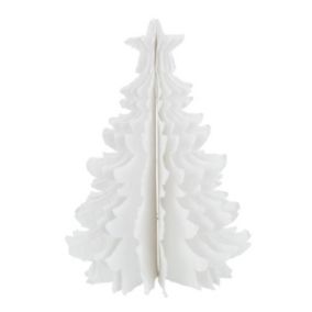 Sapin de Noël étoile à Poser "Mâché" 45cm Blanc